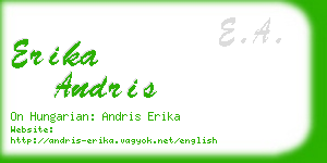 erika andris business card